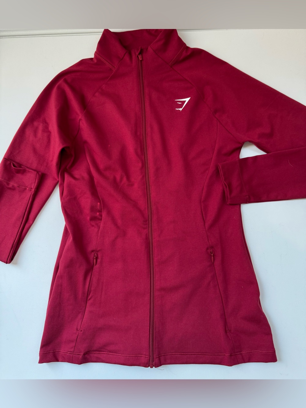 Gymshark Women’s Full Zip Performance Jacket Burgundy Size Small